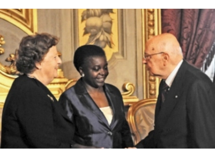 Cecyle Kyenge con Giorgio Napolitano